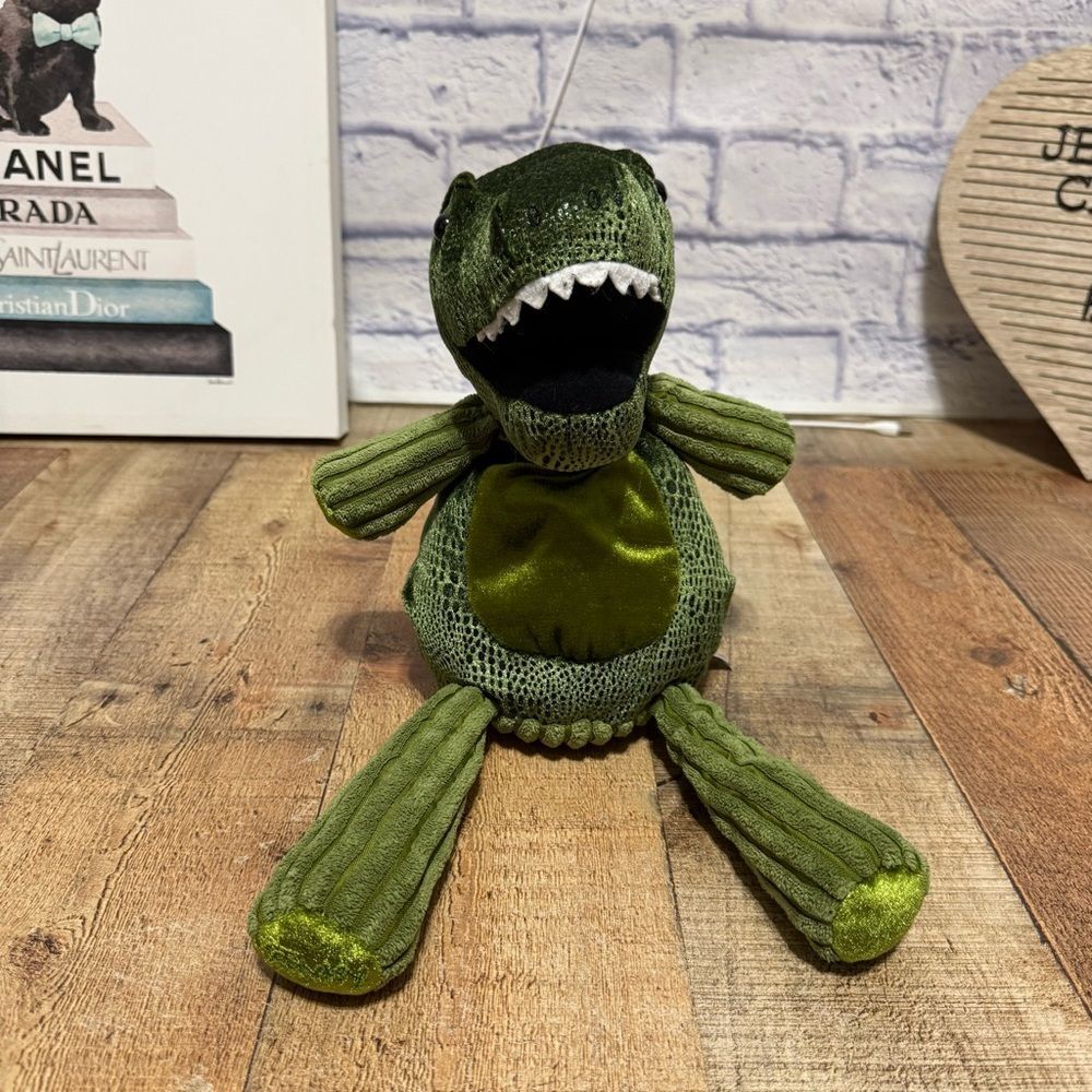 Scentsy Buddy Plush Tex The T-Rex Dinosaur Green Corduroy Stuffed Animal Toy - Picture 2 of 9